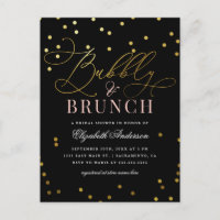 Dourado Chá de panela Confetti Bubble & Brunch