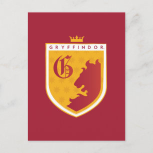 Cartão Postal De Convite Dourado GRYFFINDOR™ Crest Crowed