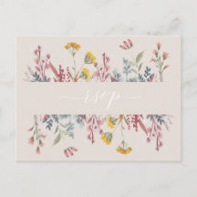 Dusty Wildflower Watercolor — RSVP — Escolha das R