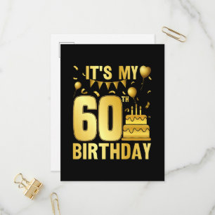 Cartão Postal De Convite É a minha festa de 60 anos