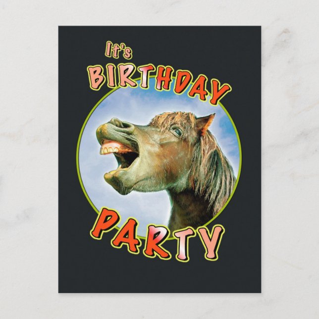 Cartão Postal De Convite É Festa de aniversário (Frente)