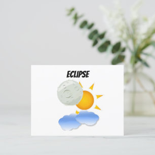 Cartão Postal De Convite Eclipse