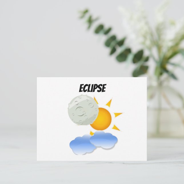 Cartão Postal De Convite Eclipse (Em pé/Frente)