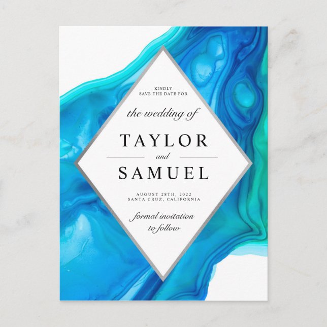 Cartão Postal De Convite Eethal Wave Beach Island Salve o Cartão-Postal (Frente)