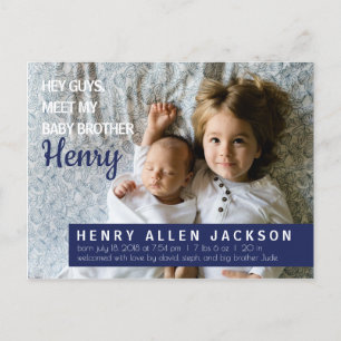 Cartão Postal De Convite Ei, Cara Aniversário, Irmã Irmã Grande