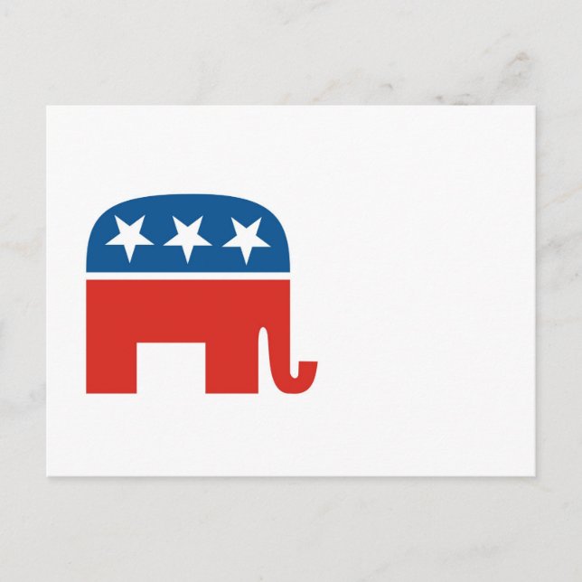 Cartão Postal De Convite elefante do partido republicano dos estados unidos (Frente)