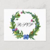 Elegante Escocês Thistle Meal Choice RSVP