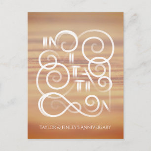 Cartão Postal De Convite Elegante & Moderno aniversário de casamento de mad