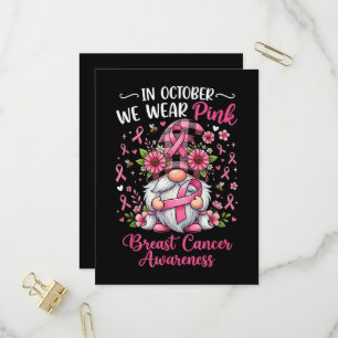 Cartão Postal De Convite em outubro usamos rosa conscientização sobre o cân