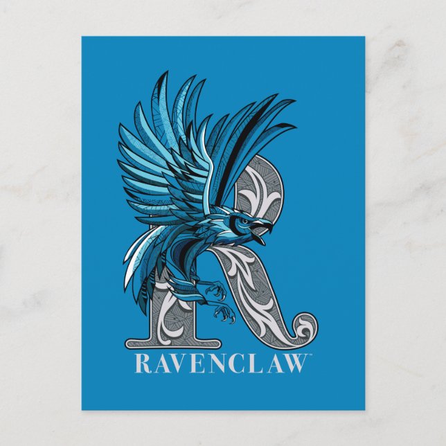 Cartão Postal De Convite Emblema RAVENCLAW™ cruzado (Frente)