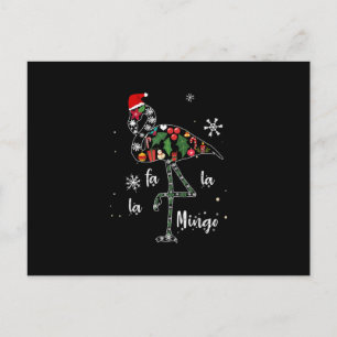 Cartão Postal De Convite Engraçado Flamingo Natal Xmas