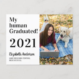 Cartão Postal De Convite Engraçado Meu Cachorro Graduado Humano 2021