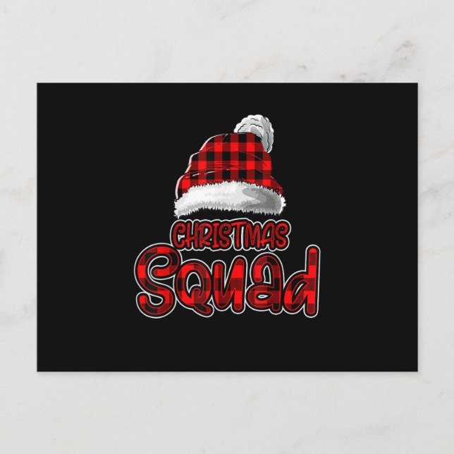 Cartão Postal De Convite Equipe de Natal Grupo Familiar Combinando Piada de (Frente)