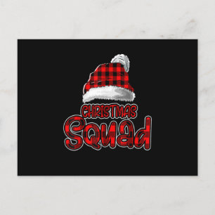 Cartão Postal De Convite Equipe de Natal Grupo Familiar Combinando Piada Na