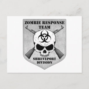 Cartão Postal De Convite Equipe de Resposta Zombie: Divisão Shreveport