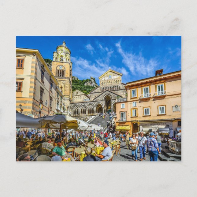 Cartão Postal De Convite Escadas de Amalfi (Frente)