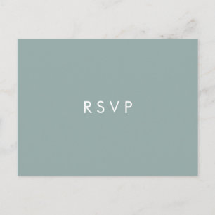 Cartão Postal De Convite Escolha de refeição RSVP para casamento Minimal ch