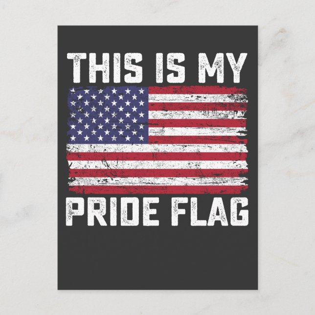 Cartão Postal De Convite Esta É Minha Bandeira De Orgulho EUA (Frente)