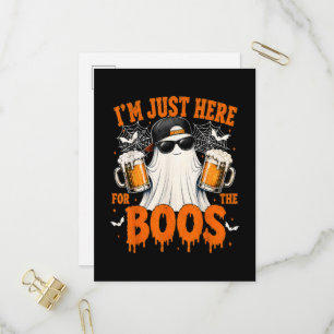 Cartão Postal De Convite Estou Aqui Só Para As Vaias Funny Halloween