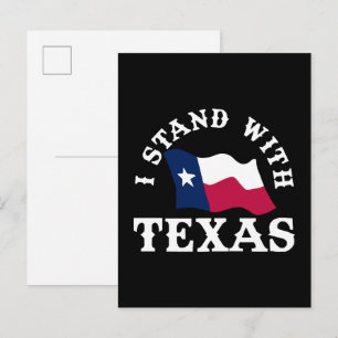 Cartão Postal De Convite Eu Apoio o Texas