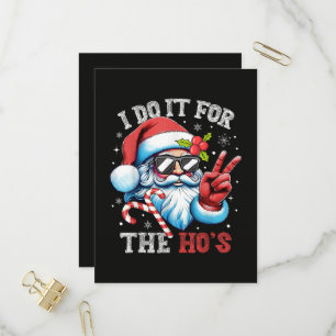 Cartão Postal De Convite Eu Faço Isso Para as Puta's Natal Divertido Papai