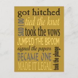 Cartão Postal De Convite Eufemismos Postar Festa de casamento