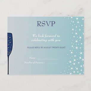 Cartão Postal De Convite Evento Starry - Coleção de Casamentos - RSVP