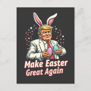 Cartão Postal De Convite Faça a Páscoa grande novamente Ovos de Trump Pásco