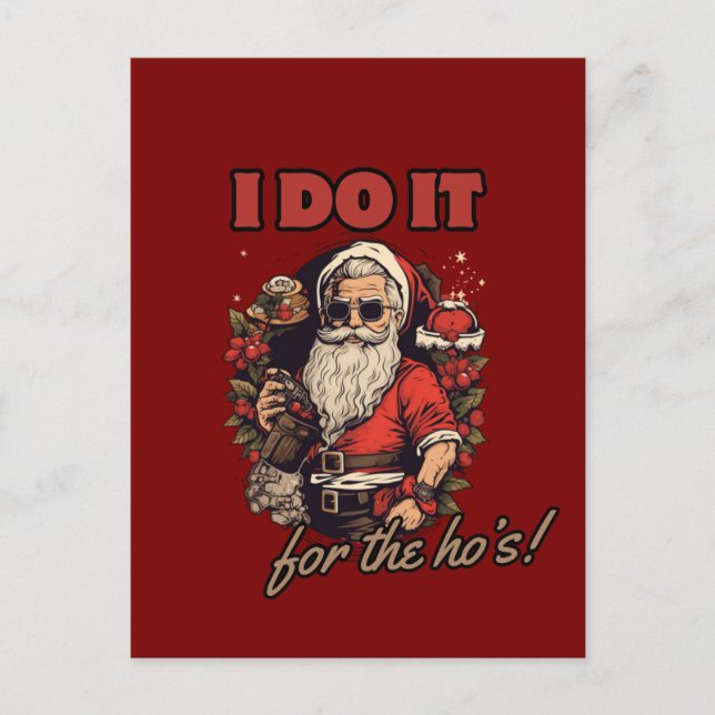 Cartão Postal De Convite faço isso pelo humor de natal engraçado, papais no (Frente)