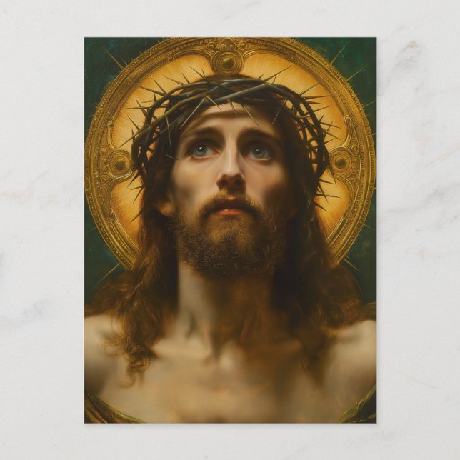 Cartão Postal De Convite Faith Hope Love | Jesus Cristo Presente Cristão (Frente)