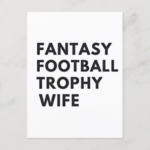 Cartão Postal De Convite Fantasy Futebol Trophy Wife Casais Engraçados