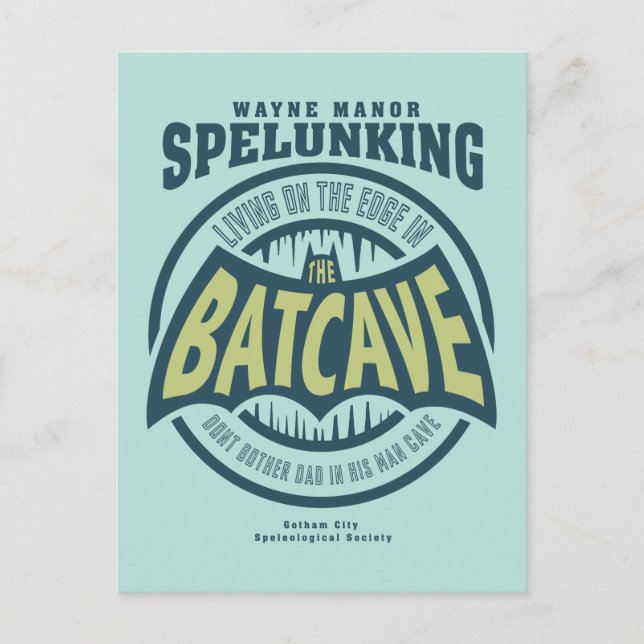 Cartão Postal De Convite Father's Day| Don't Bother Dad In Batcave Postcard (Frente)