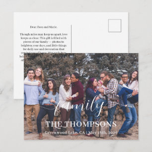Cartão Postal De Convite Favor de Fotos Personalizadas da Família Presentes