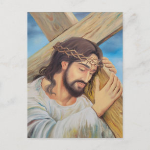 Cartão Postal De Convite Fé Cristã Jesus Cristo