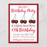 Feliz Aniversário Doce Cereja Bing Cerejas Frutas