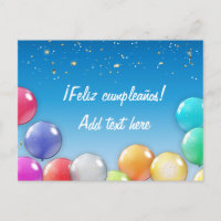 Feliz cumpleaños! Cartão de Aniversário espanhol