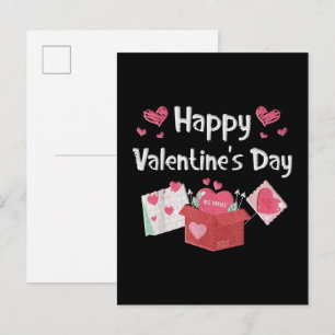 Cartão Postal De Convite Feliz Dia dos Namorados Seja Meu Corações Fofos