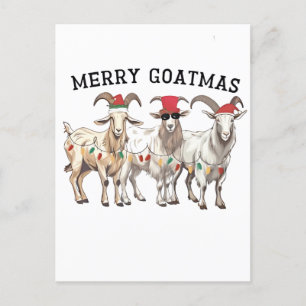 Cartão Postal De Convite Feliz Natal da Cabra Amante de Cabras Feliz Natal 