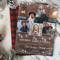 Feriado de Natal da Rustic String Lights Snow