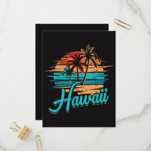 Cartão Postal De Convite Férias Tropicais nas Ilhas Havaianas