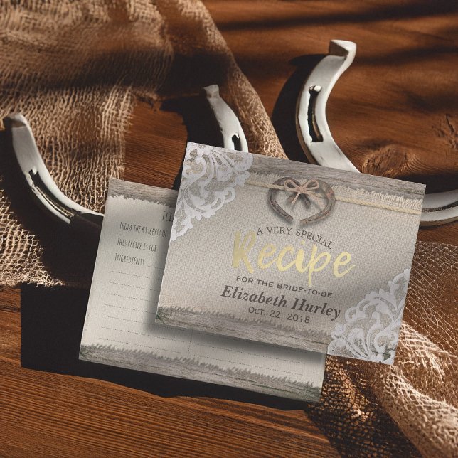 Cartão Postal De Convite Ferraduras Rústicas Recipiente do Chá de panela de (Criador carregado)