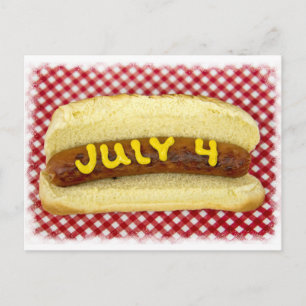 Cartão Postal De Convite Festa 4 de julho