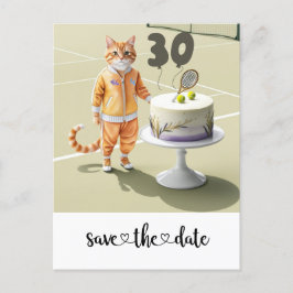 Cartão Postal De Convite Festa de aniversário de 30 anos de Cat