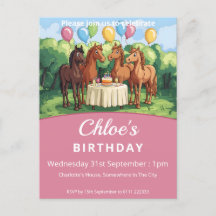 Festa de aniversário de cavalos