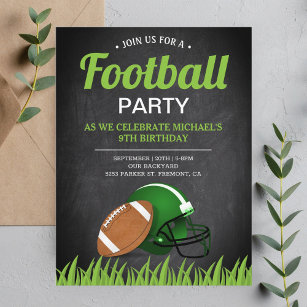 Cartão Postal De Convite Festa de aniversário de futebol para crianças do e
