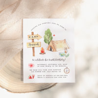 Festa de aniversario de meninas de acampamento de