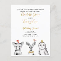 Festa de aniversário de Woodland Amarelo Preto