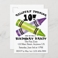 Festa de Aniversário Infantil Artista de Crayons V