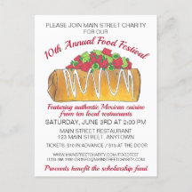 Festa de Comida de ex-texto mexicano Chimichanga