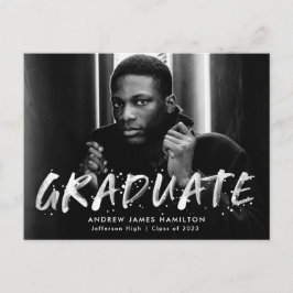 Cartão Postal De Convite Festa de formatura de Fotografias do Modern Paint 